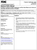 Regulatory Relief Guidance to Help Financial Institutions and Facilitate Recovery in Areas of Oklahoma Affected by Severe Weather