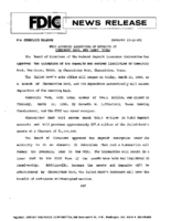 FDIC Approves Assumption of Deposits of Community Bank New Caney Texas