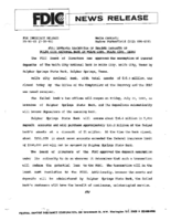 FDIC Approves Assumption of Insured Deposits of Wolfe City National Bank in Wolfe City Wolfe City Texas