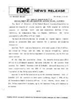 FDIC Transfers Insured Deposits of Westlake Thrift and Loan Association Westlake Village California