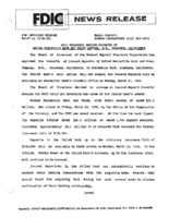 FDIC Transfers Insured Deposits of United Mercantile Bank and Trust Company NA Pasadena California