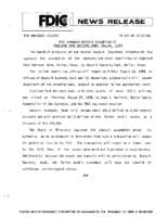 FDIC Approves Deposit Assumption of Highland Park National Bank Dallas Texas