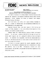 FDIC Approves Assumption of Deposits of Highlands Community Bank NA Clinton Township New Jersey