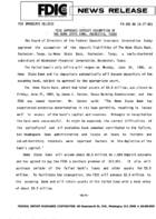 FDIC Approves Deposit Assumption of The Home State Bank Rochester Texas