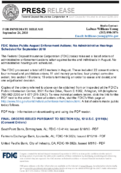FDIC Makes Public August Enforcement Actions No Administrative Hearings Scheduled for September 2010