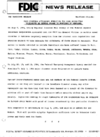 FDIC Suspends Withdrawal Penalties for Bank Depositors Victimized By Severe Storms in Portions of Nebraska