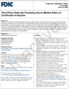 ThirdParty Referrals Promising AboveMarket Rates on Certificates of Deposit