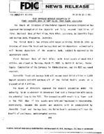 FDIC Approves Deposit Assumption of First National Bank of Port Allen Port Allen Louisiana