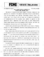 FDIC Approves Deposit Assumption of Security Bank Houston Texas