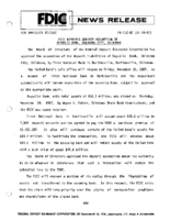 FDIC Approves Deposit Assumption of Republic Bank Oklahoma City Oklahoma