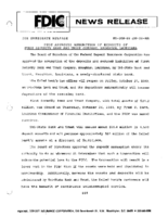 FDIC Approves Assumption of Deposits of First Security Bank and Trust Company Haughton Louisiana