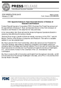 FDIC Appoints Barbara A Ryan Associate Director of Division of Insurance and Research