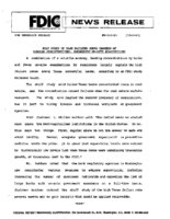 FDIC Study of Bank Failures Shows Dangers of Lending Concentrations Infrequent OnSite Examinations