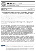FDIC Approves the Assumption of the Insured Deposits of Hamilton Bank National Association Miami Florida