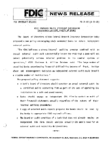 FDIC Proposes Policy Statement Encouraging Independent Outside Audits of Banks