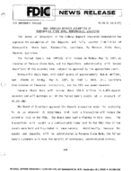 FDIC Approves Deposit Assumption of Moreauville State Bank Moreauville Louisiana