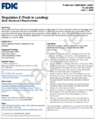 Regulation Z Truth in Lending Early Disclosure Requirements