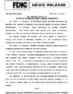 FDIC Transfers Deposits of New England Allbank for Savings Gardner Massachusetts
