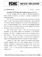 FDIC Reduces Official Projections for Bank Failures in 1993 and 1994