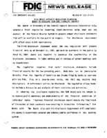 FDIC Board Approves Regulation Requiring Banks to Disclose YearEnd Financial Reports