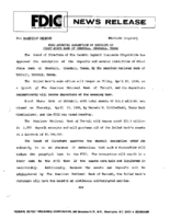FDIC Approves Assumption of Deposits of First State Bank of Crandall Crandall Texas