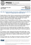 Union Bank National Association San Francisco California Assumes All Of The Deposits Of Tamalpais Bank San Rafael California