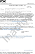 FOREIGN ASSETS CONTROL ACT Specially Designated Nationals and Blocked Persons