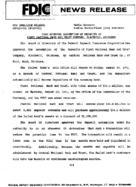 FDIC Approves Assumption of Deposits of First National Bank and Trust Company Blackwell Oklahoma