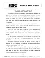 FDIC Approves Assumption of Deposits of Farmers State Bank Schulenberg Texas