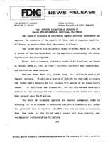 FDIC Approves Assumption of Deposits of Placer Bank of Commerce Roseville California