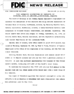 FDIC Approves Assumption of Deposits of National Bank of Arizona Scottsdale Arizona