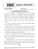 FDIC Transfers Insured Deposits of Eastwest Bank National Association Kihei Hawaii