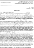 Bank Reports Reports of Condition and Income Call Report for Third Quarter 2001