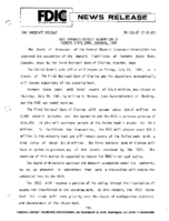 FDIC Approves Deposit Assumption of Farmers State Bank Kanawha Iowa