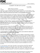 SUMMARY OF DEPOSITS SURVEY Summary of Deposits Survey for June 30 2003