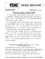 FDIC Makes Public October 1993 Enforcement Actions Provides List of Hearings to Be Held in December