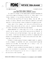 FDIC Approves Deposit Assumption of Liberty Bank  Trust Company Greenwood Louisiana