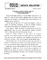 Seidman Urges Independent Bankers to Work for a  House Banking Bill that Preserves the Dual Banking System