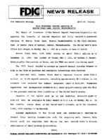 FDIC Transfers Insured Deposits of Boston Trade Bank Boston Massachusetts