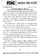 FDIC Approves Assumption of Deposits of First National Bank of Corpus Christi Corpus Christi Texas