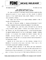 FDIC Transfers Insured Deposits of Cordell National Bank Cordell Oklahoma