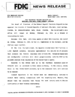 FDIC Transfers Insured Deposits of National City Bank Coral Springs Florida