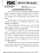FDIC Approves Assumption of Deposits of Connecticut Savings Bank New Haven Connecticut
