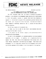 FDIC Agrees in Principle to Arrangement with First City Bancorporation of Texas Inc Houston Texas