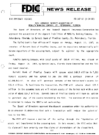 FDIC Approves Deposit Assumption of McNulty Banking Company St Petersburg Florida