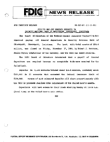 FDIC to Pay Off Insured Deposits in Security National Ban of Shreveport Shreveport Louisiana