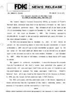 FDIC Declares Dividend on Preferred Stock of Franklin National Bank New York City