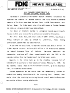 FDIC Transfers Insured Deposits of The First State Bank Abilene Texas