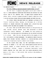 FDIC Seeks Comments on Possible Safeguards Against Adverse Contracts