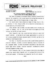 FDIC Approves Assumption of Insured Deposits of First National Bank of Texas Webster Texas